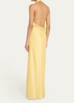 SIMKHAIReannon Satin Halter Dress