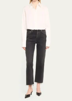 SIMKHAIRenata Cropped Button-Front Shirt