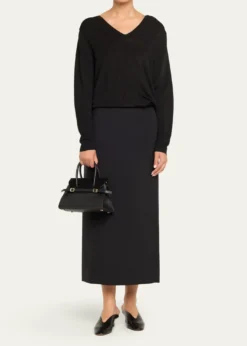SIMKHAIRiver Small Suede Flap Top-Handle Bag