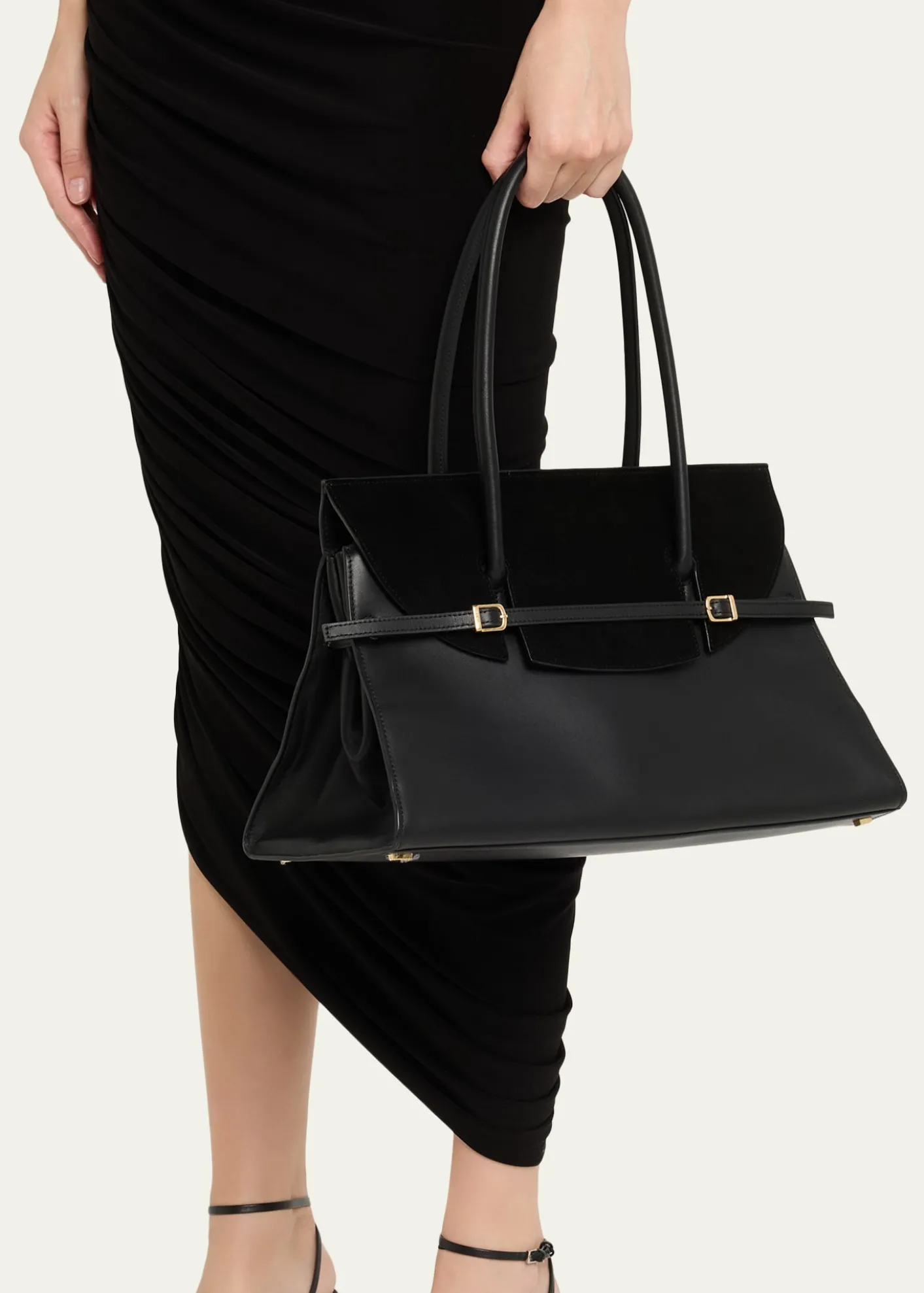SIMKHAIRiver Suede Flap Leather Shoulder Bag