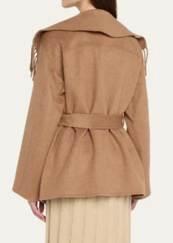 SIMKHAIRowen Fringe Belted Wool-Blend Jacket
