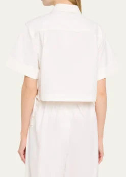 SIMKHAIRyett Short-Sleeve Cropped Shirt