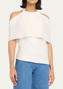 SIMKHAISamira Satin Cape Top
