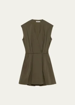 SIMKHAISefi V-Neck Cotton Mini Dress