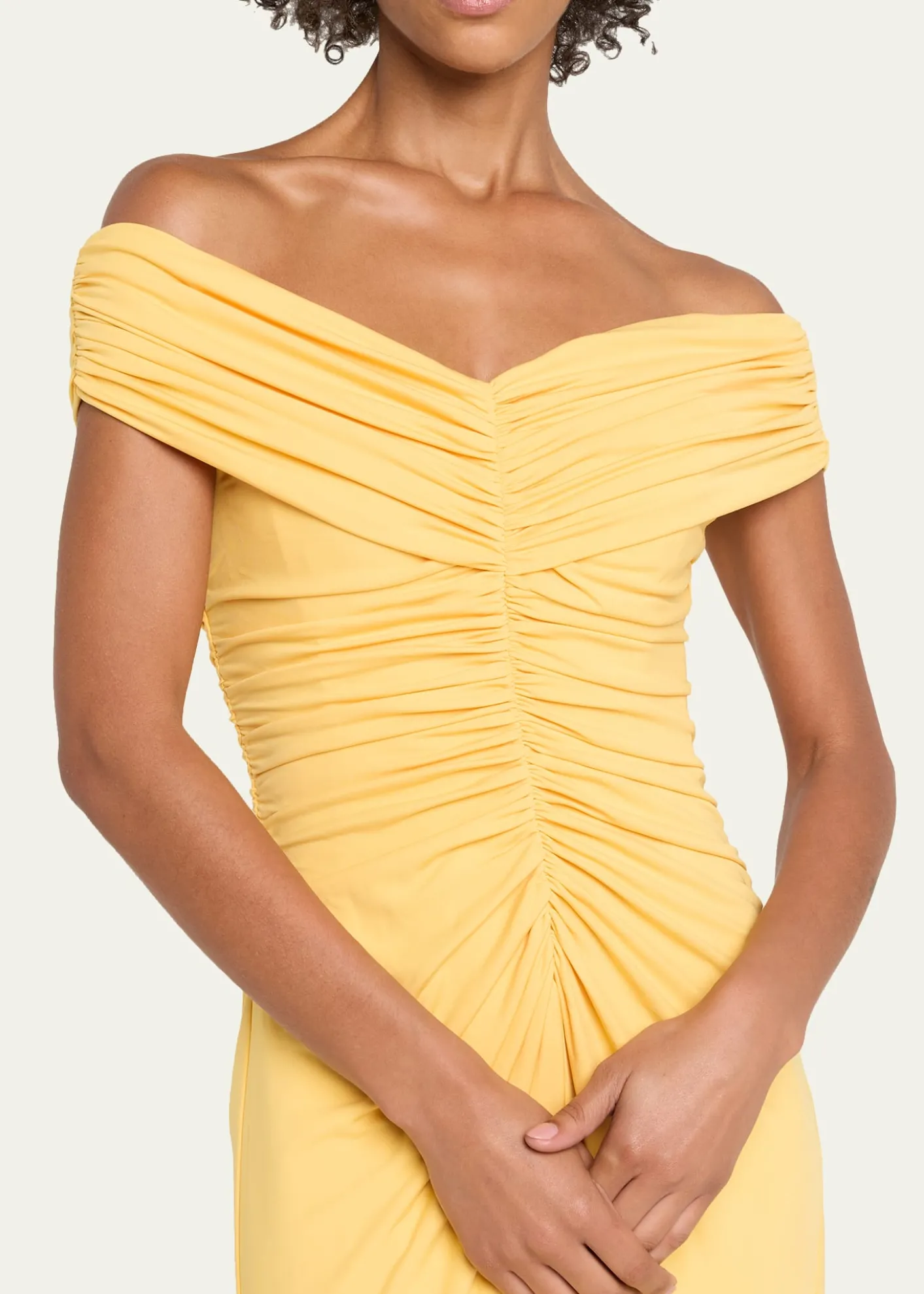 SIMKHAISheyda Draped Jersey Midi Dress