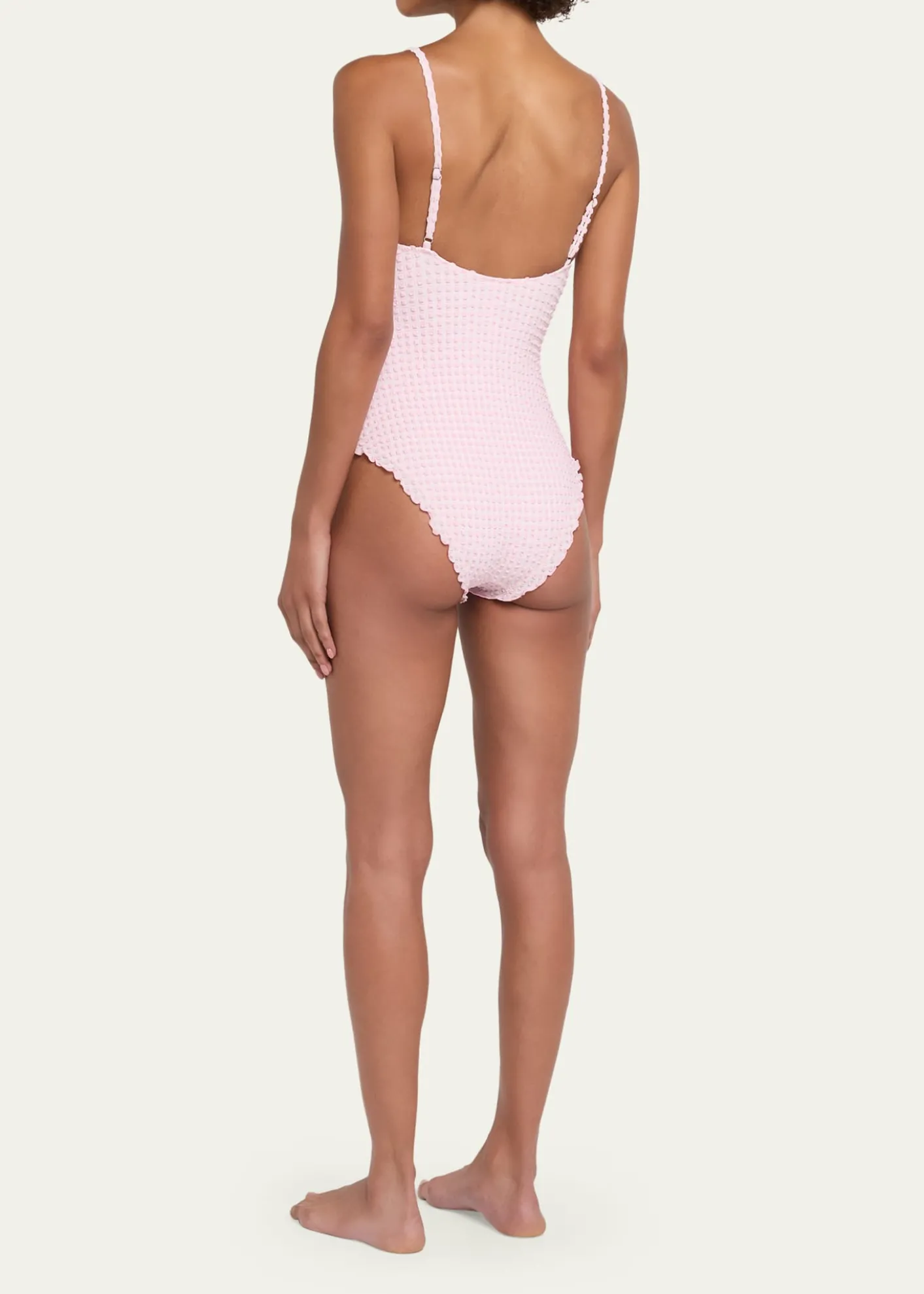 SIMKHAISuni Textured Gingham One-Piece Swimsuit