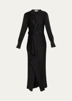 SIMKHAITalita Drape-Front Midi Dress