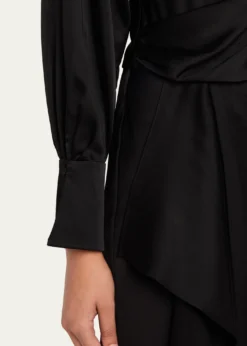 SIMKHAITalita Drape-Front Midi Dress