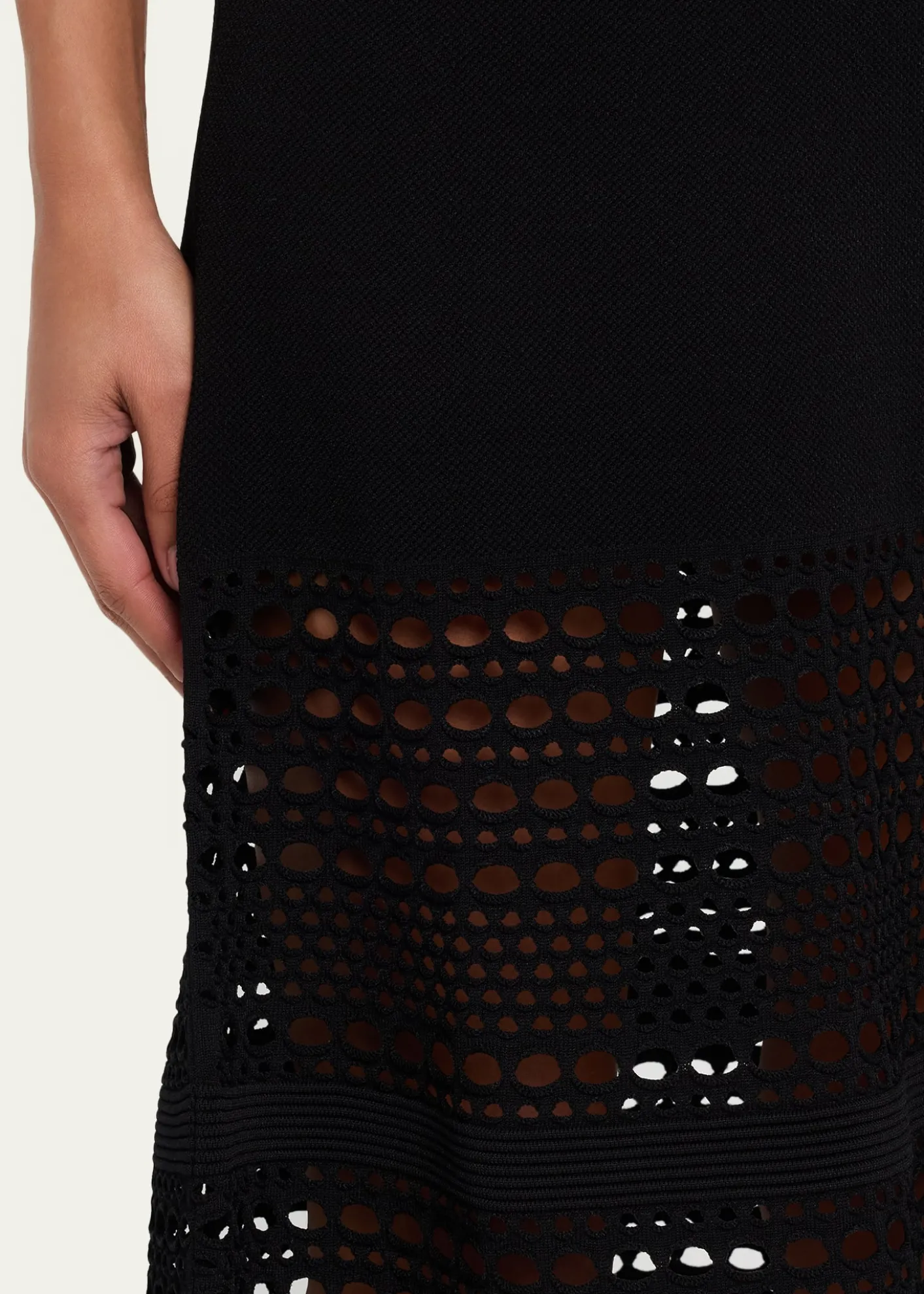 SIMKHAIWestly Open-Stitch Midi Skirt