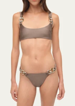 SIMKHAIWild Chain Scoop-Neck Bikini Top