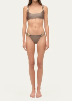 SIMKHAIWild Chain Scoop-Neck Bikini Top