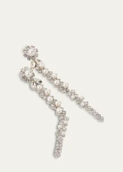 Simone RochaCrystal and Pearly Drip Earrings