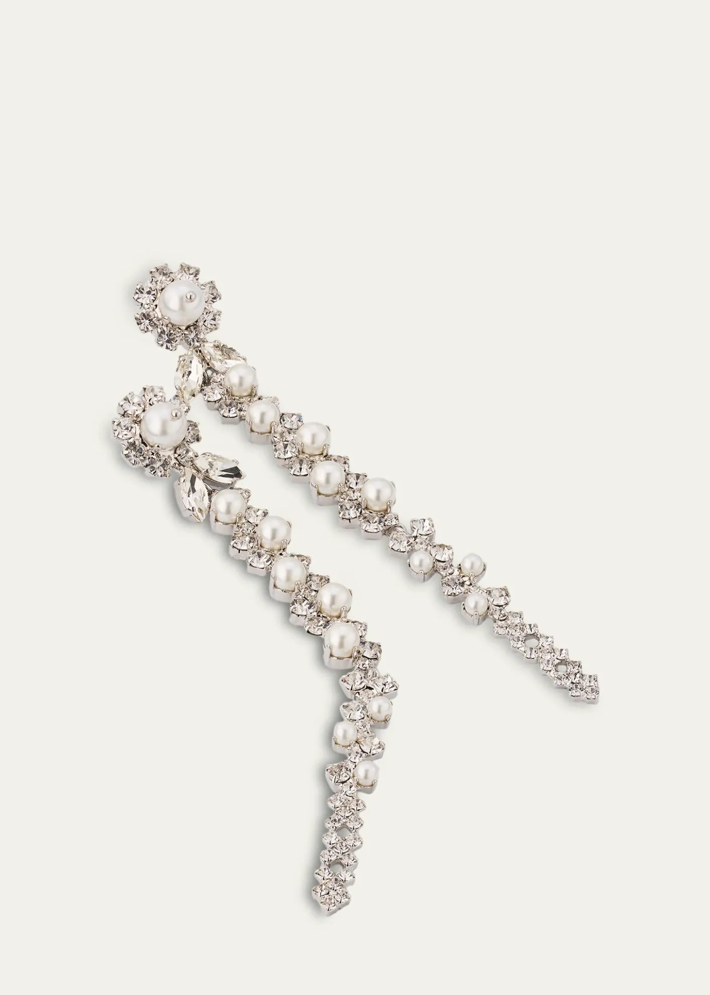 Simone RochaCrystal and Pearly Drip Earrings