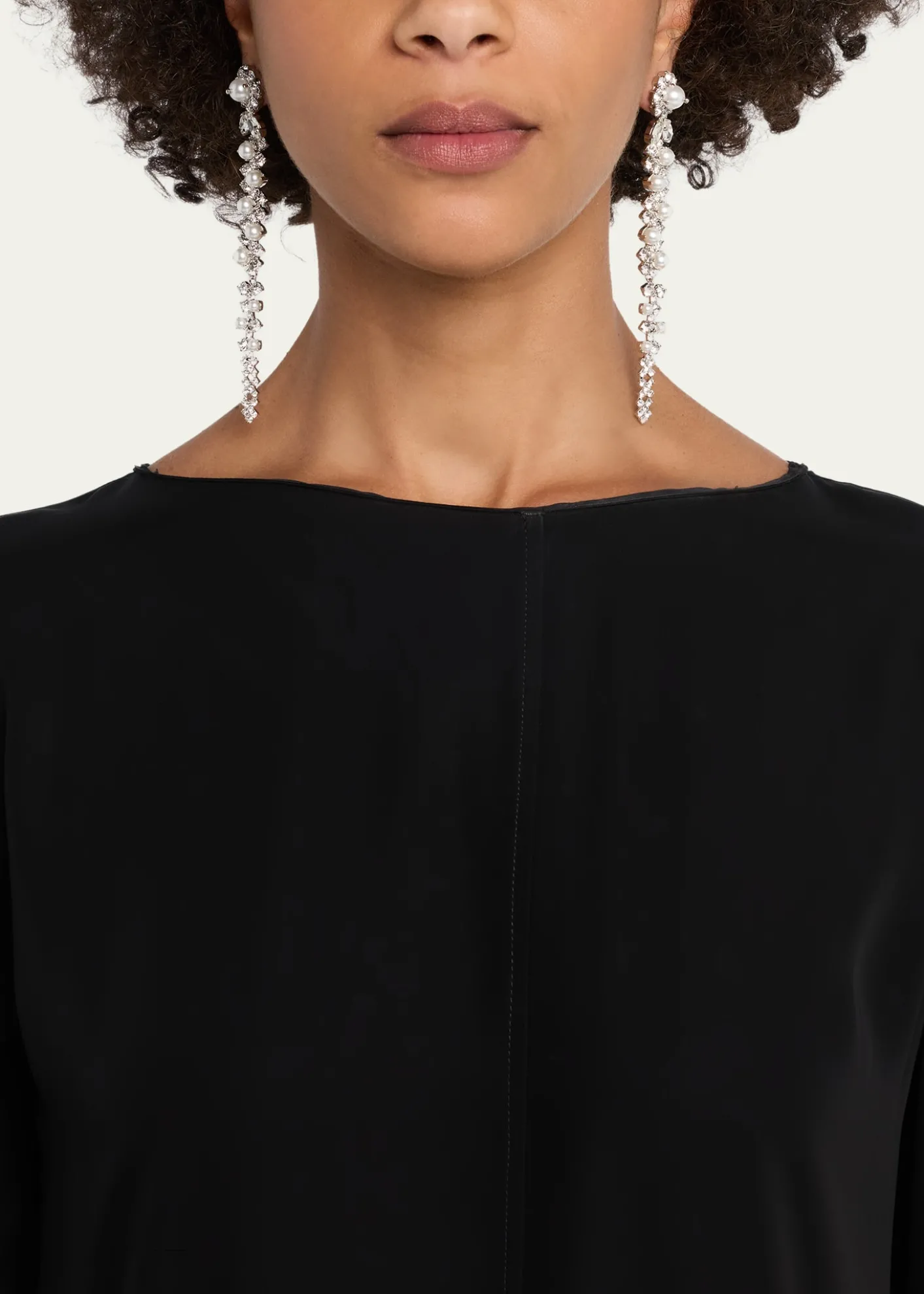 Simone RochaCrystal and Pearly Drip Earrings