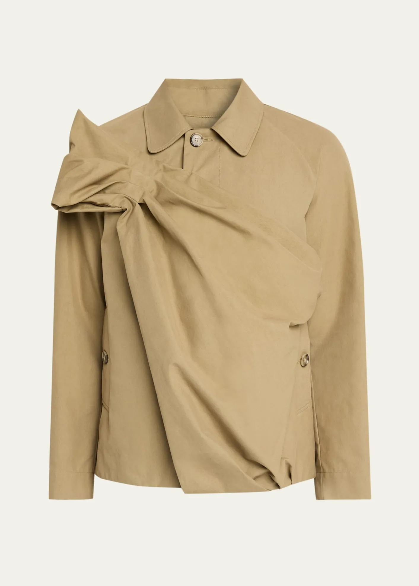Simone RochaMen's Pleated Bow Shirt Jacket