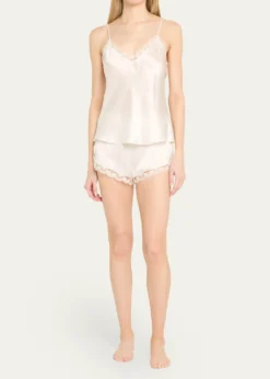Simone PereleLove Me Lace-Trim Silk Sleep Shorts