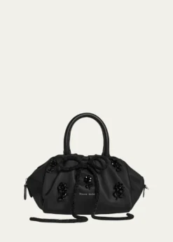 Simone RochaBeaded Bow-Front Gathered Top-Handle Bag