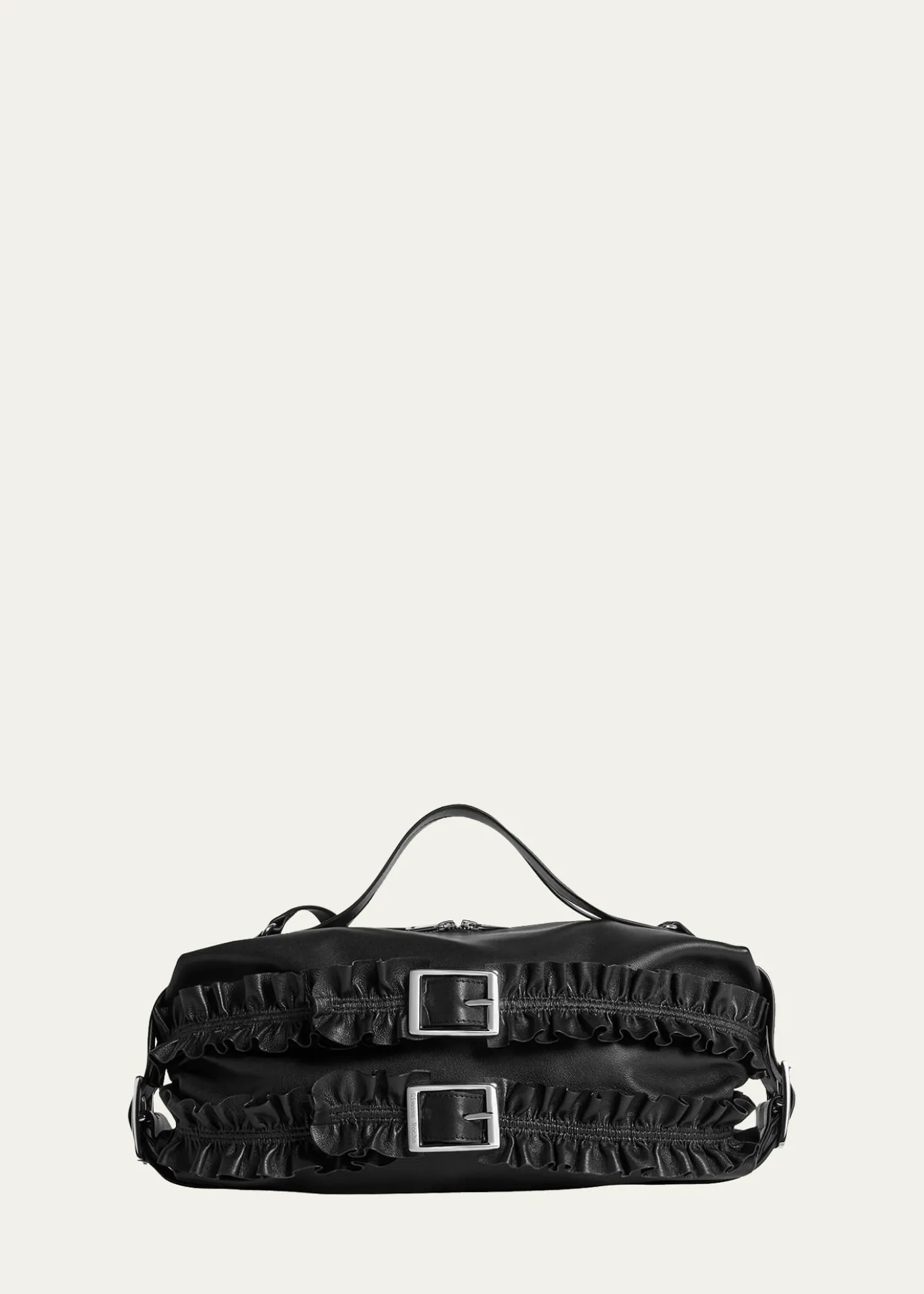 Simone RochaBiker Frill Belt Leather Shoulder Bag