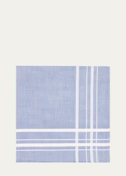 Simonnot GodardMen's Egyptian Cotton Check Pocket Square