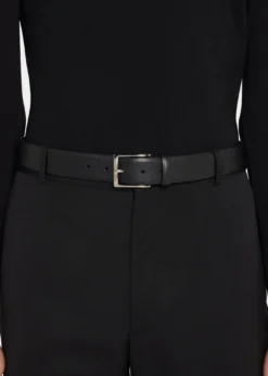 Simonnot GodardMen's Galuchat Grained Leather Belt, 35mm