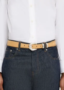 Simonnot GodardMen's Western Nubuck Suede Belt