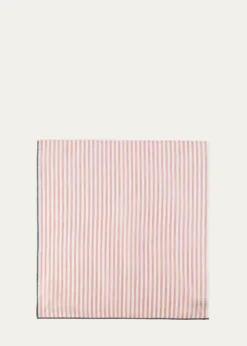 Simonnot GodardMen's Buren Cotton Stripe Pocket Square