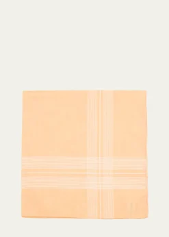 Simonnot GodardMen's Check Fine Cotton Scarf
