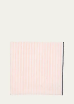 Simonnot GodardMen's Cotton Bengal Stripe Pocket Handkerchief