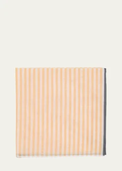 Simonnot GodardMen's Cotton Bengal Stripe Pocket Handkerchief