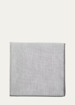 Simonnot GodardMen's Cotton-Linen Pocket Square