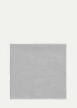 Simonnot GodardMen's Mineral Cotton Pocket Square