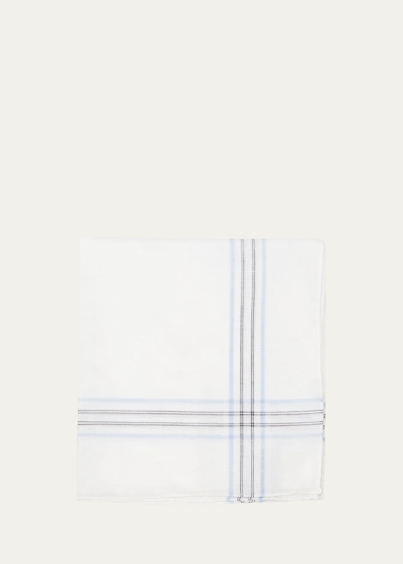 Simonnot GodardMen's Plaid Stripe Handkerchief