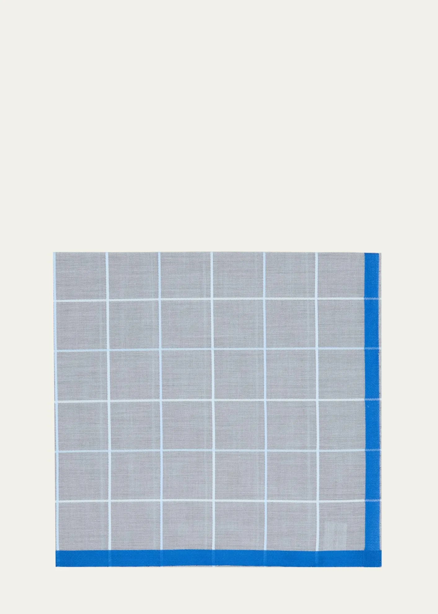 Simonnot GodardMen's Quadrille Egyptian Cotton Pocket Square