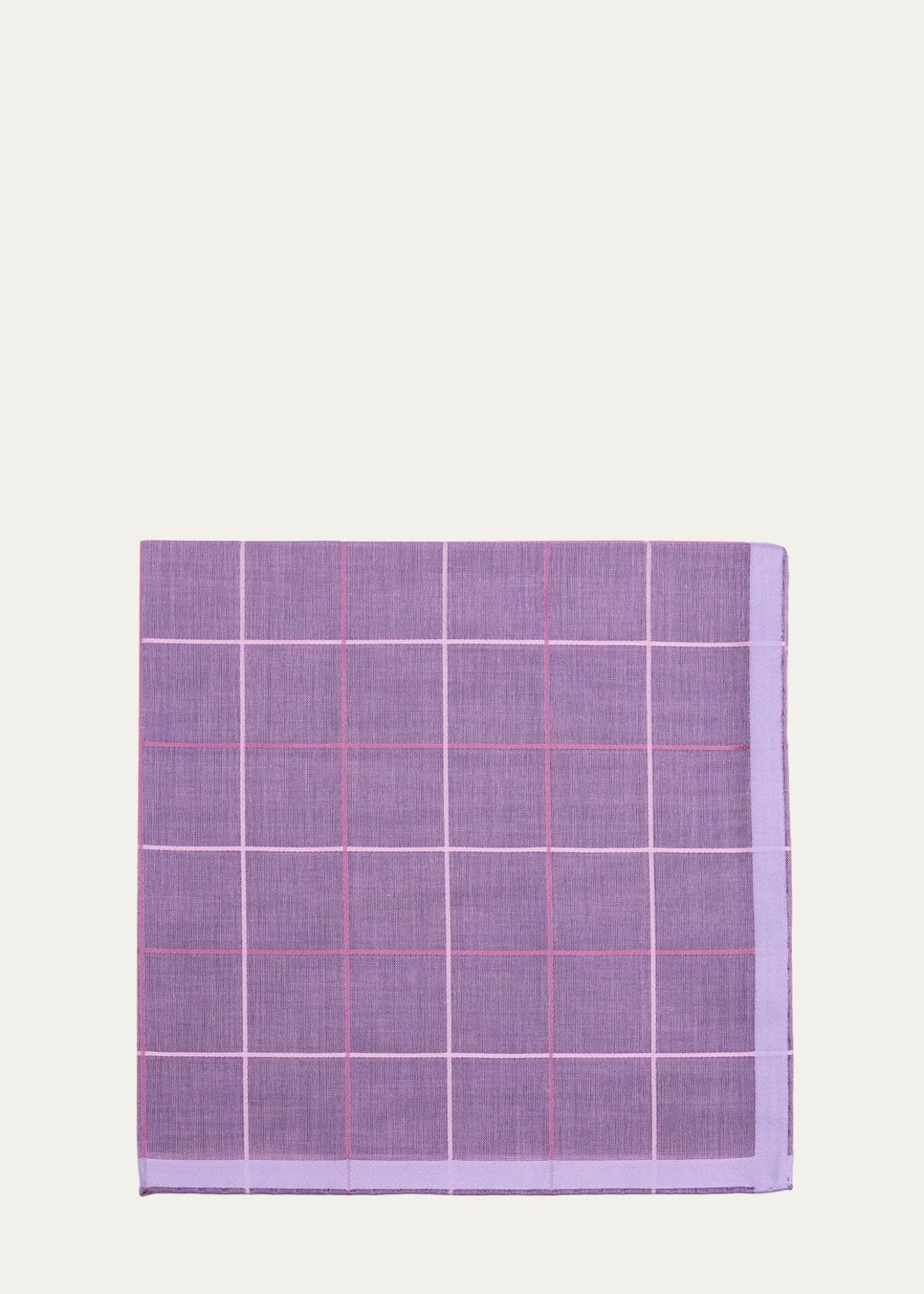 Simonnot GodardMen's Quadrille Egyptian Cotton Pocket Square