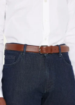 Simonnot GodardMen's Saffiano Leather Belt, 30mm