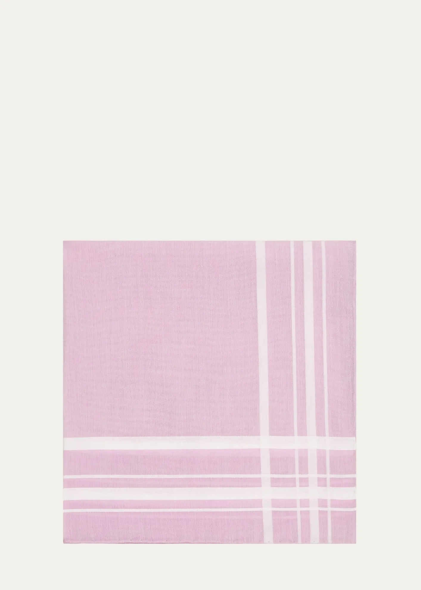 Simonnot GodardMen's Sonata Satin Check Cotton Pocket Square
