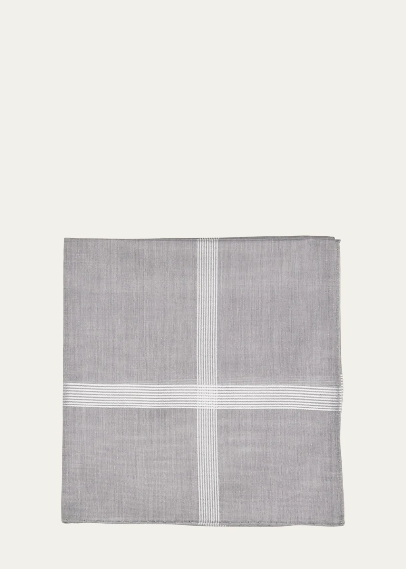 Simonnot GodardMen's Symphony Satin Check Handkerchief
