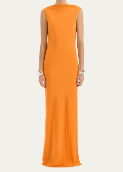 SIRIsla Cowl-Back Silk Gown