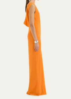 SIRIsla Cowl-Back Silk Gown