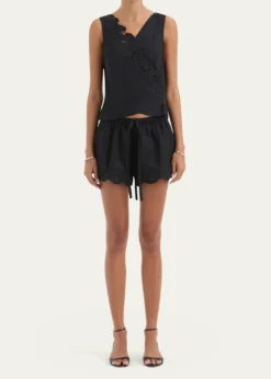 SIRKlara Embroidered Mini Shorts