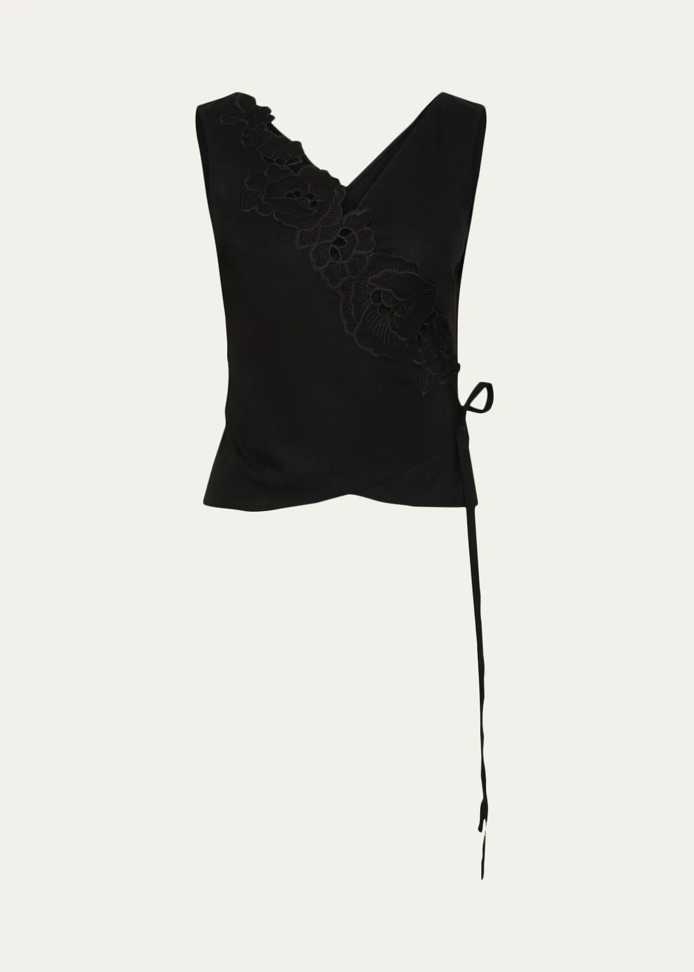 SIRKlara Embroidered Wrap Top