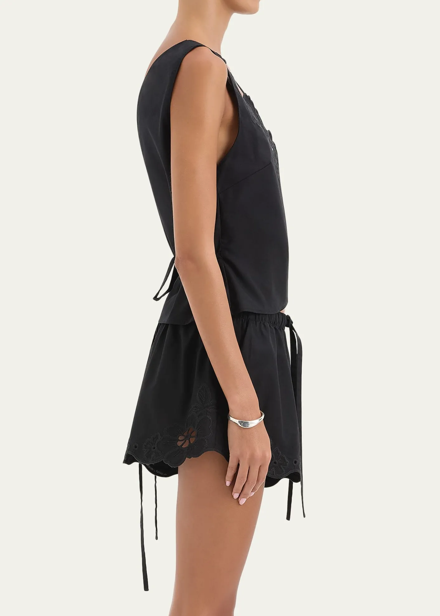 SIRKlara Embroidered Wrap Top