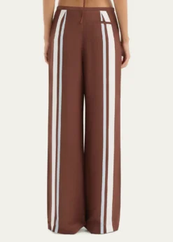 SIRMarais Striped Silk Crepe Trousers