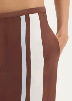 SIRMarais Striped Silk Crepe Trousers