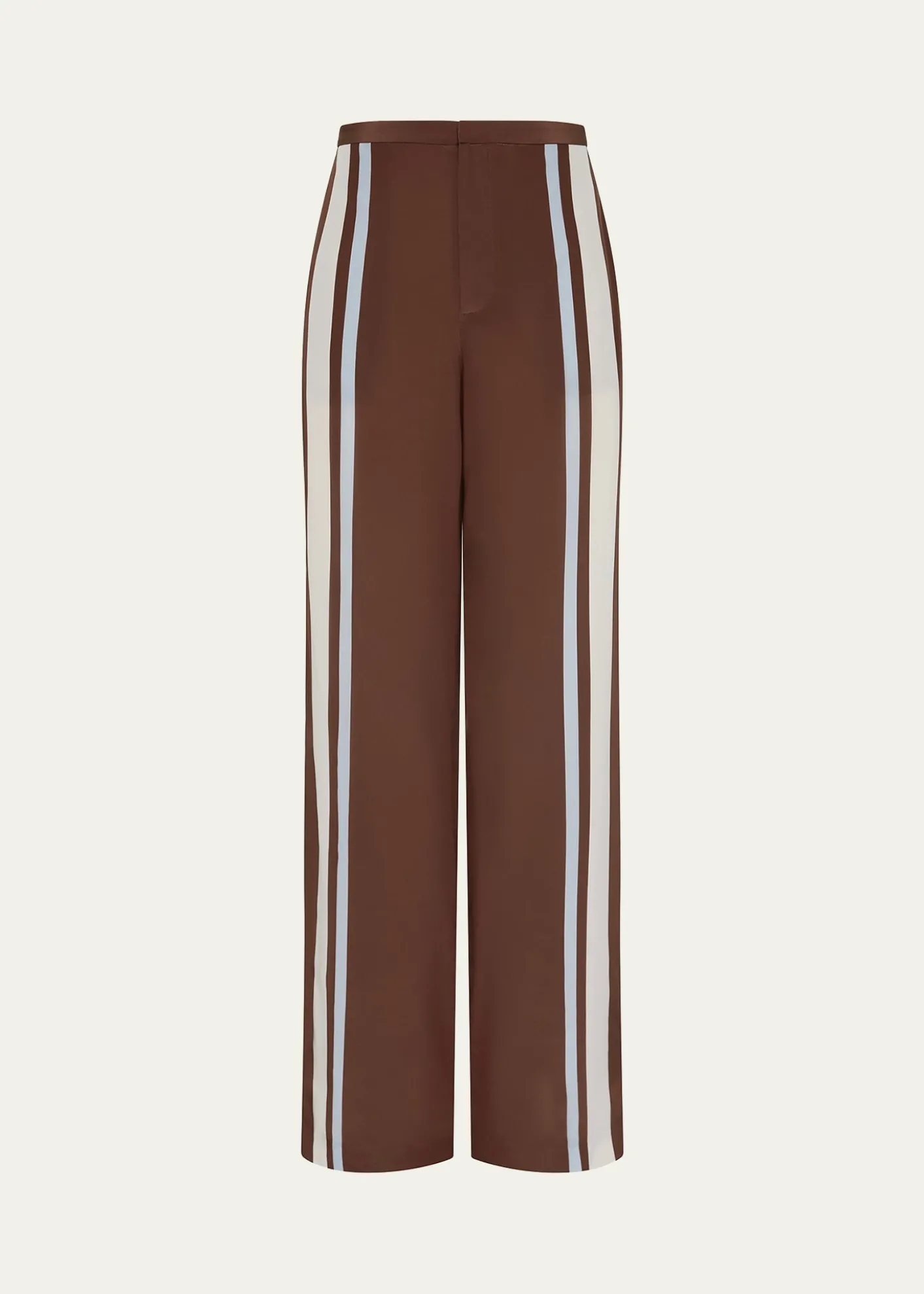 SIRMarais Striped Silk Crepe Trousers