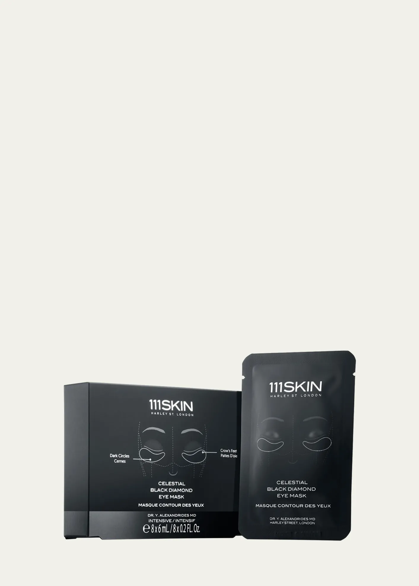 111SKINCelestial Black Diamond Eye Mask Box, 8 Count