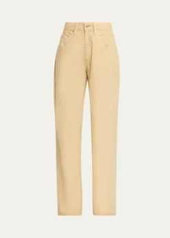 6397Slim Bootcut Cotton Canvas Trousers