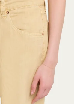 6397Slim Bootcut Cotton Canvas Trousers