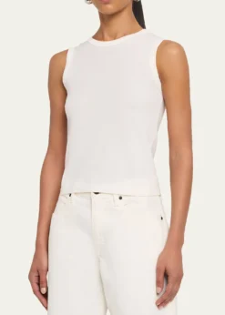 SLVRLAKECrewneck Cotton Tank Top