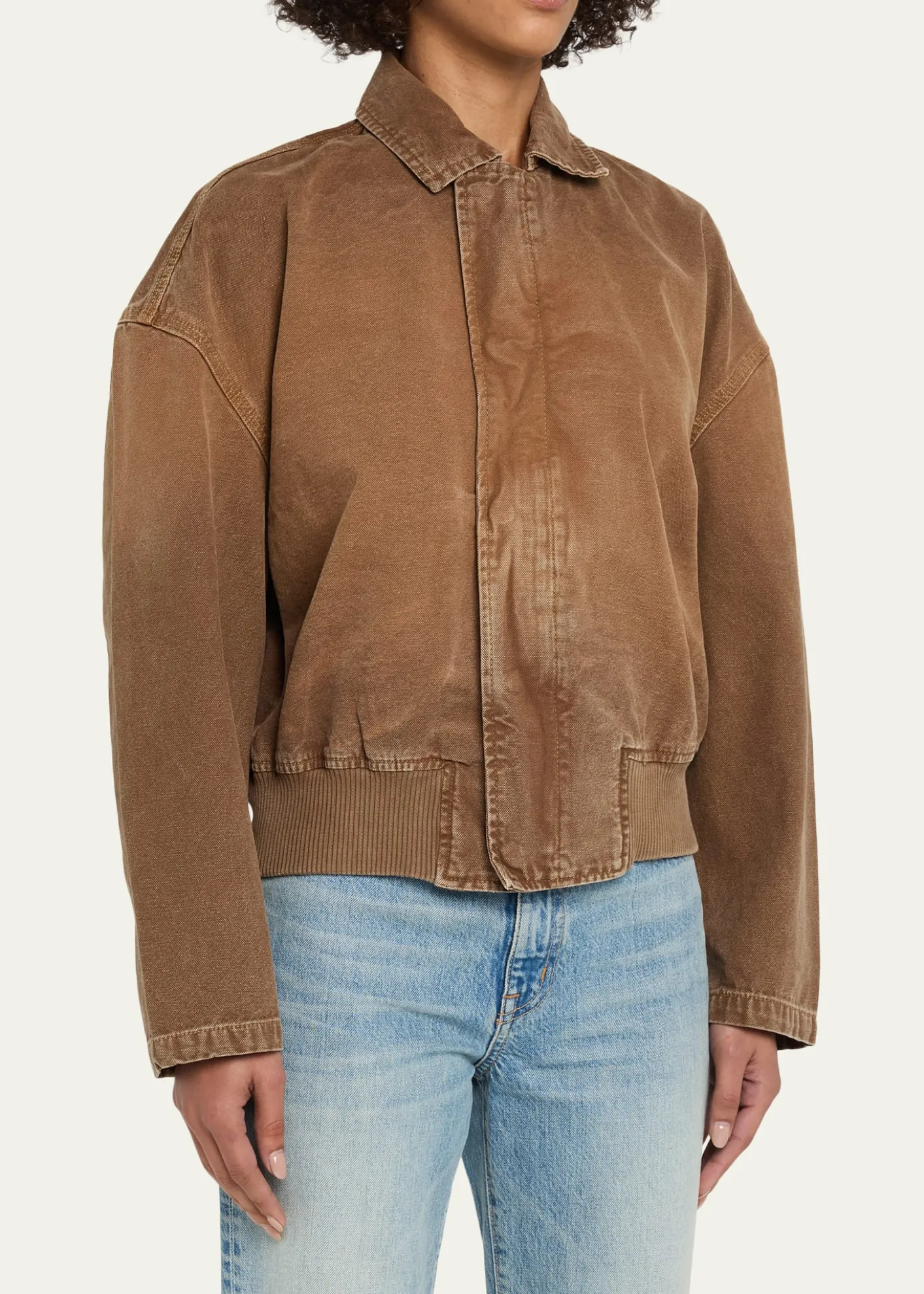 SLVRLAKEHarlem Curve-Sleeve Denim Jacket